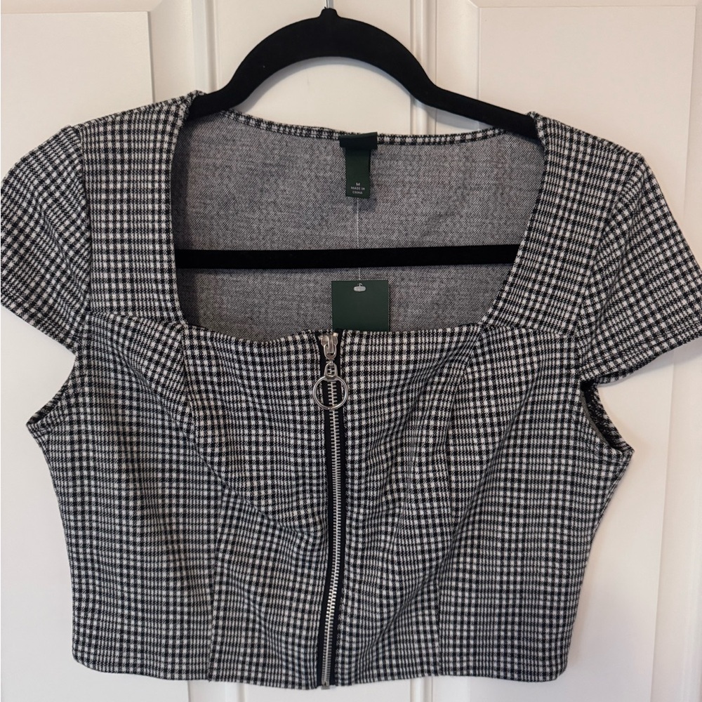 Wild fable plaid crop top